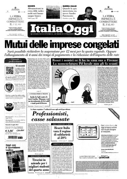 Italia oggi : quotidiano di economia finanza e politica